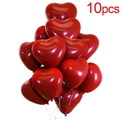 50/10pcs Red Heart Balloons