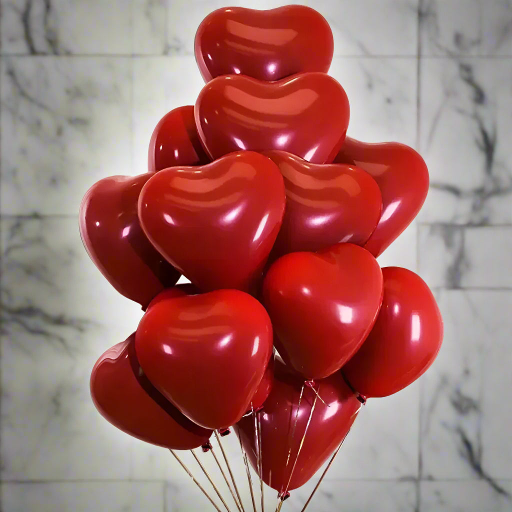 50/10pcs Red Heart Balloons