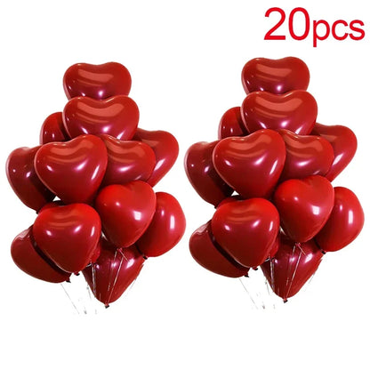 50/10pcs Red Heart Balloons