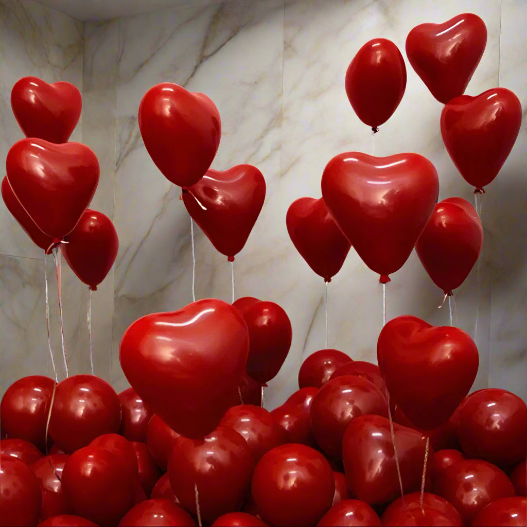 50/10pcs Red Heart Balloons